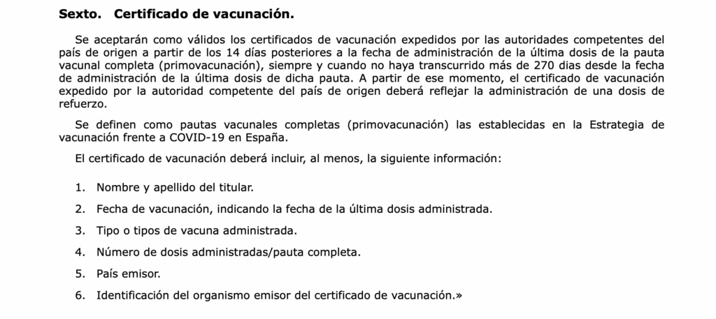 Refuerzo para viajar a España