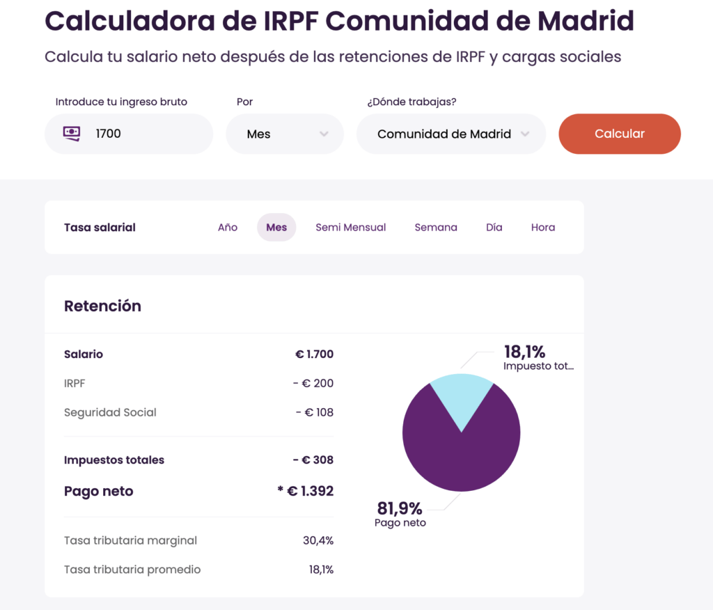 impuestos vivir en españa