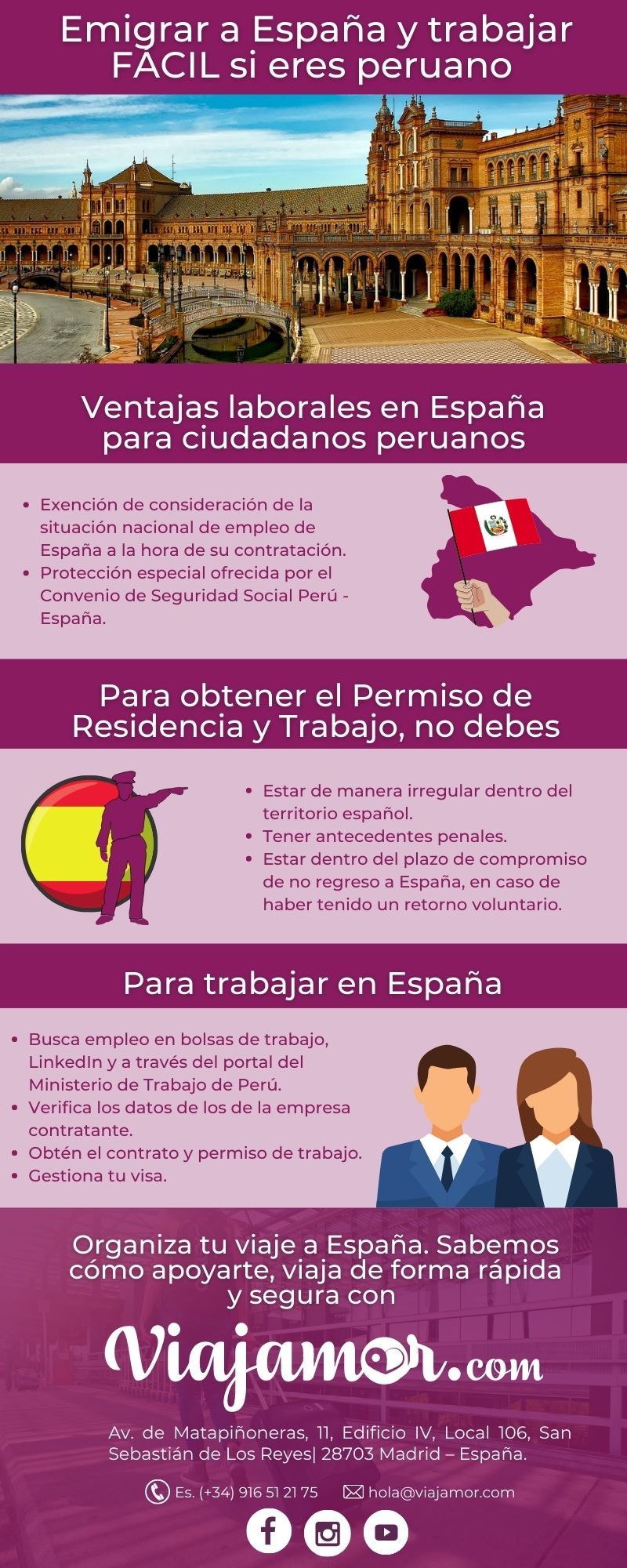 Vivir y Trabajar en España desde Perú es más FÁCIL - Viajamor