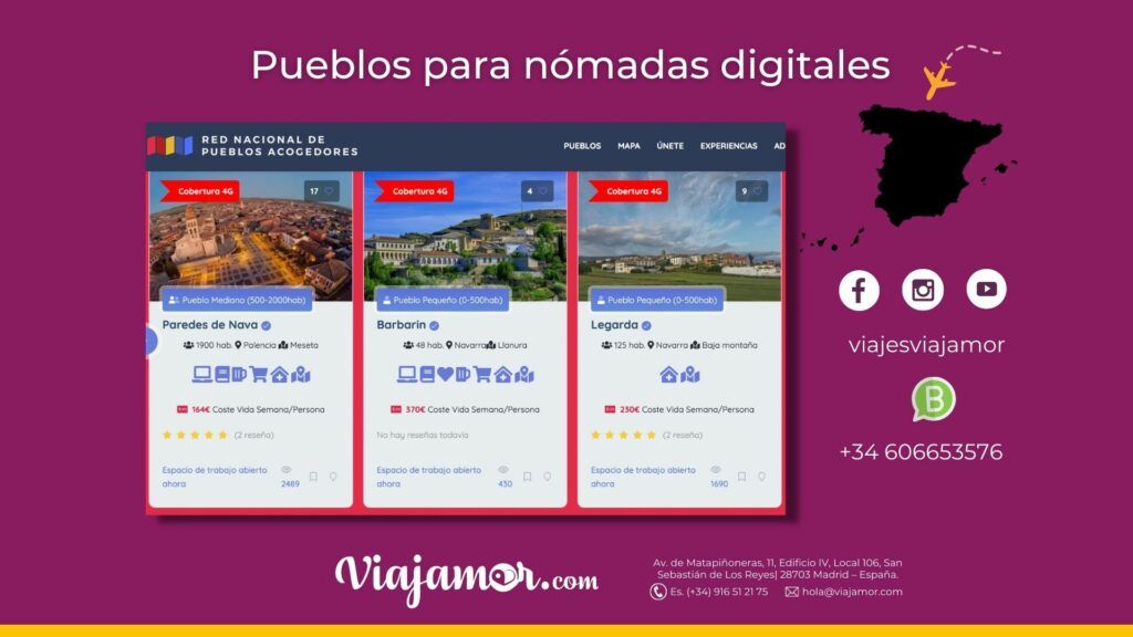 pueblos de españa para teletrabajar