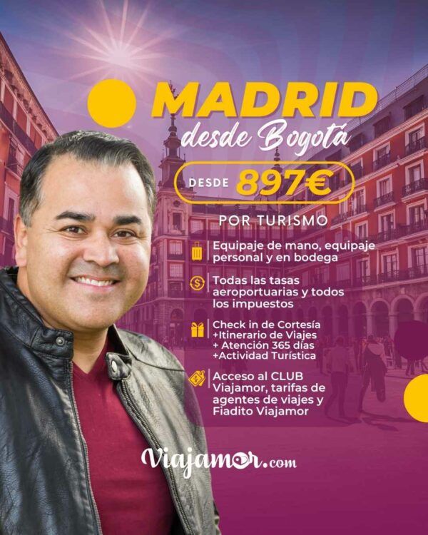 tiquete barato bogotá madrid